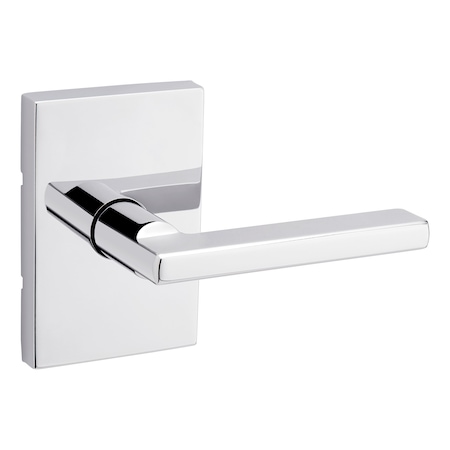 Halifax Lever With Rectangular Rose Passage Door Lock With 6AL Latch,RCS Strike Bright Chrome Finish